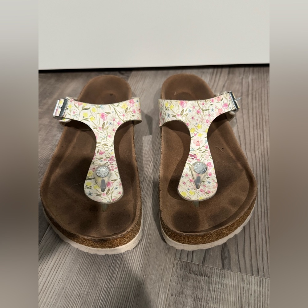 Birkenstock Floral White Sandals